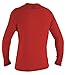 O'Neill Wetsuits Men's Standard O'Neill Basic Skins UPF 50+ Long Sleeve Sun Shirt, Red, Large