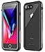 Oterkin iPhone 7 Plus Waterproof Case,iPhone 8 Plus Waterproof Case Full Body 360° Protective Shockproof Dirtproof Sandproof IP68 Phone Case for iPhone 7 Plus/iPhone 8 Plus(5.5') (Black/Grey/Clear)