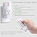 BESTTEN Remote Outlet and Light Socket Combo Set (3 AC Plugs, 2 Lamp Holders, 2 Remotes), Wireless Control Switch ON/OFF, Home Automation Set, ETL Certified, White