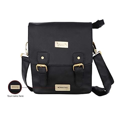 personalised leather messenger bag