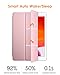 DTTO for iPad 10.2 Case, fits 2020 iPad 8th Generation Case/2019 iPad 7th Generation Case, Ultra Lightweight Slim Protective Soft Back Cover Smart Trifold Stand [Auto Sleep/Wake], Rose Gold