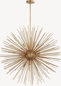 Quorum Lighting 600-10-74, Electra Large Round Pendant, 10 Light, 200 Total Watts, Gold Leaf