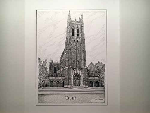 Duke University Chapel 8"x10" hand-drawn pen and ink print