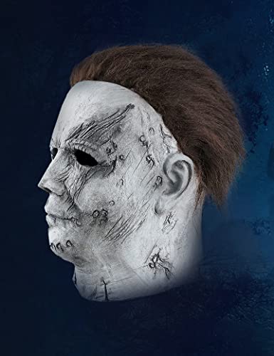 Michael Myers Mask Halloween, Horror Mike Myers Face Mask Latex, Scary Adult Halloween Mask Costume for Men