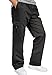 YGT Men's Full Elstic Waist Cotton Lightweight Workwear Chef Cargo Pants