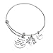 Udobuy Expandable Family Tree Charm Bangle - Family Where Life Begins and Love Never Ends and Love Inscriptions Bracelet
