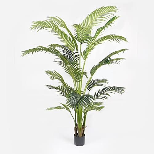 Gluckluz Artificial Tree Fake Areca Palm Tree Faux Tropical Palm Plant