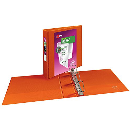 Avery Durable View Binder with 2" Slant Rings, Assorted, Blue, Orange, Pink, White, 6 Pack(17038)