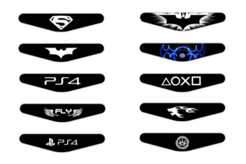 258stickers PS4 Light Bar Decal Stickers Set Of 10 Different Pcs 