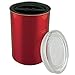 Airscape Coffee Storage Canister (1 lb Dry Beans) - Patented Airtight Lid Pushes Air Out to Preserve Food Freshness - Two Way Valve Releases CO2 - Stainless Steel Food Container - Candy Apple Red
