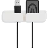 Healthible Dental X-Ray Sensor Holder (3-Pack, White) &ndash; High-Density Plastic Wall Mount, Adhesive Installation, Fits Most Sensor Brands &amp; USB Cables for Dental Office