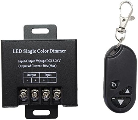 LED4Everything (TM) DC12-24V 30A LED Single Color LED Dimmer Controller with RF Wireless Remote for 5050 3528