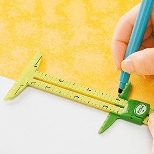 HONEYSEW 5in1 Sliding Gauge Measuring Sewing Ruler Tool for Sewing