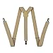 Cinny Pure Color Suspender for Men and Women Polyester with Metal Clips (Khaki)
