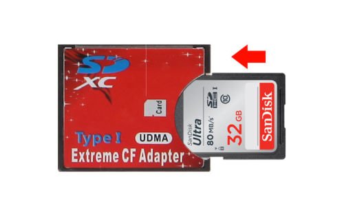Adventurers Extreme Single Flash SD MMC SDHC SDXC Slot to Standard CF Compact Flash Type I Memory CF Card Adapter High Speed for Nikon Cannon Camera (SD-CF Adapter) - Thumbnail 7