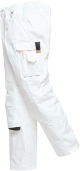 Portwest S817 Elasticated Painter Work Pants White Medium - Durable Cotton view 2