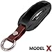 First2savvv Alumium Hard Keyless Remote Key Fob Flip Key Protection Case Cover For Tesla Model X CAR-YS-Model X-01