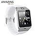 Amazingforless Bluetooth Touch Screen Smart Wrist Watch Phone with Camera - White