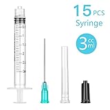 15 PCS 3ml Luer Lock Syringe with 18ga 1.5