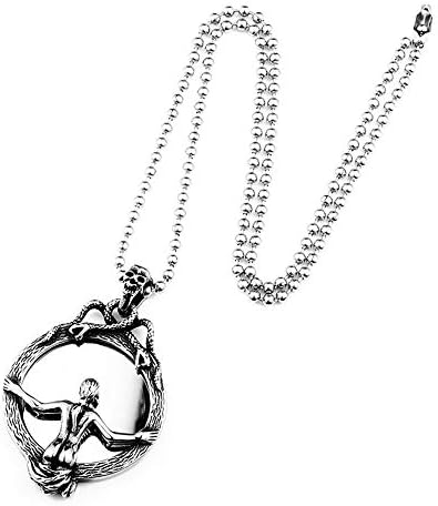 ZMY HomeJewelry Necklaces for Men, Stainless Steel Mirror Skull Women Pendant Necklace (mirror)