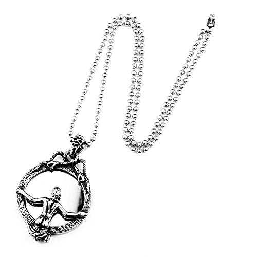 ZMY HomeJewelry Necklaces for Men, Stainless Steel Mirror Skull Women Pendant Necklace (mirror)
