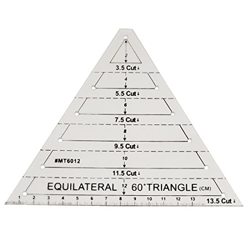 image for HONEYSEW Quilts Quilter's Ruler Hexagon Quilting Ruler Equilateral Tra