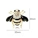 HuntGold 1 PC New Fashion Women Delicate Little bee Crystal & Rhinestone Pin Brooch Black