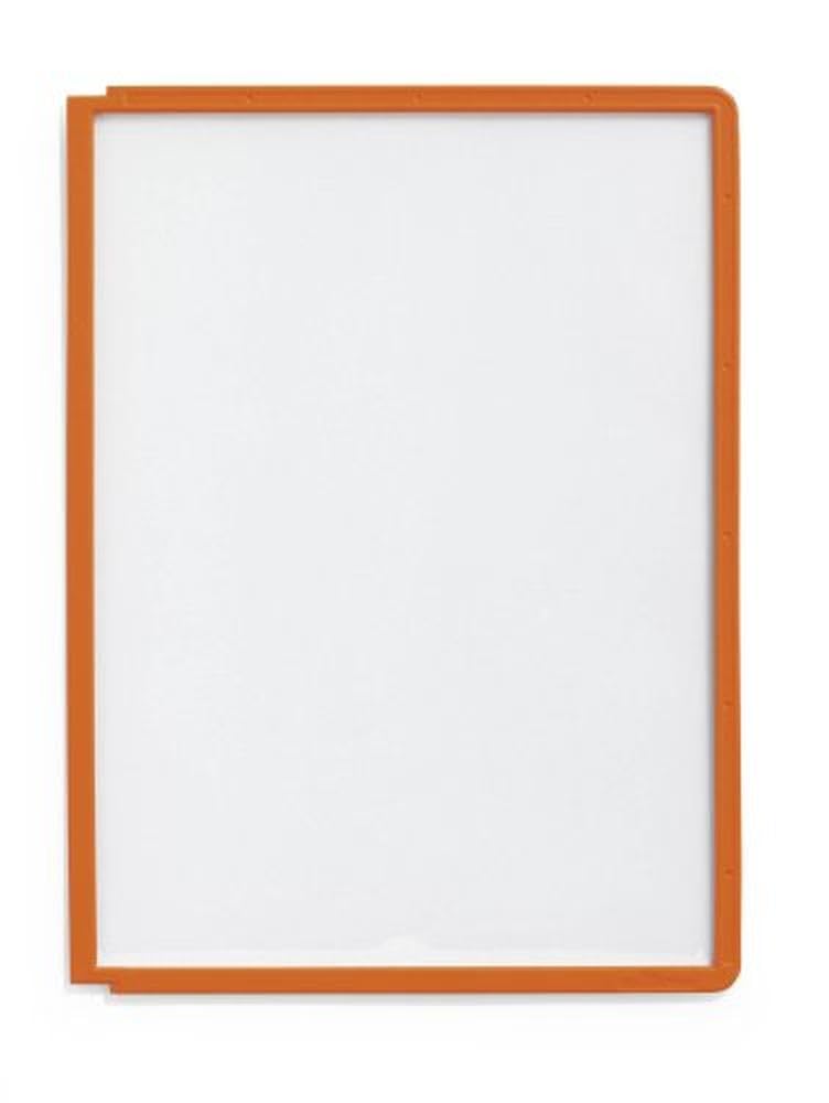 Durable SHERPA Display Panels | A4 Format in Orange | Pack of 5 Panels | To Be Used with SHERPA Display Units