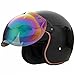 ILM Motorcycle Helmet Bubble Shield with Removable Flip Adapter (Colorful)