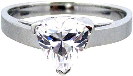 SRTR6.5 .925 Sterling Silver 1ct Trillion Cut Clear CZ Basket Solitaire Ring
