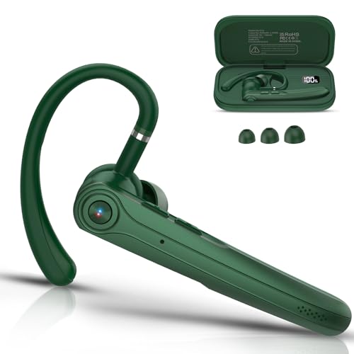 Bluetooth Headset V5.4 Wireless Freisprech Telefon mit CVC 8.0 und ENC Dual Mikrofon, Bluetooth Ohrhörer kabellos mit 25h Sprechzeit, 120h Standby Hea