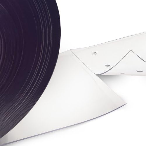 Aleco 177008 Clear-Flex II TearAway PVC Perforated Pre-Punched Standard Smooth Replacement Strip, 7' Length x 8" Width x 0.08" Thick