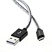 CableCreation USB to Micro USB Cable 4 FT, Braided USB2.0 Micro-B USB Charging Data Cable Works with Raspberry Pi Zero, Fire Stick, Chromecast, Micro-B Phone 1.2M Black