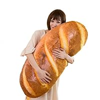 ☀ Dergo ☀3D Simulation Bread Shape Pillow Soft Lumbar Back Cushion Plush Stuffed Toy