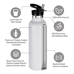 Neihepal 24oz Insulated Water Bottles Bulk 2