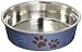 Loving Pets Bella Dog Bowls- Stainless Steel Dog & Cat Bowls - Spill Proof Dog Food Bowl, Cat Bowl, Puppy Essentials & Pet Supplies Great for Home & Travel (Large 35-65 lbs, Blueberry)