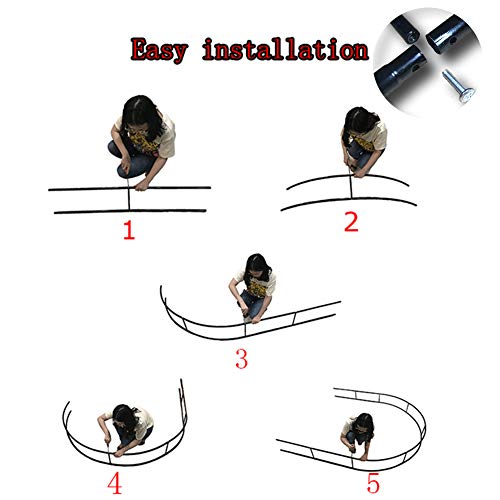 HLMBQ Torbogen Garten,Rankbogen Metall Rosenbogen für Kletterpflanzen Clematis,Gartenbogen Rankhilfe,wetterfest und… – Bild 7