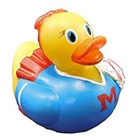 ALLKINDATHINGS Cheerleader Bath Rubber Duck with Heat Safety Spot Children