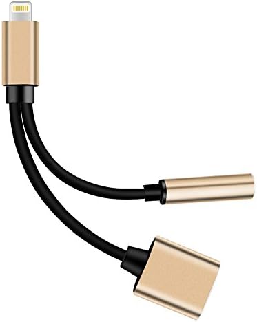 KPAO 2in1 Lightning To 3.5mm Audio Charge Earphone Jack Adapter Cable for Iphone Support iOS 10.3