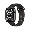 Apple Watch Series 6 GPS, 44mm Space Gray Aluminium Case with Black Sport Band - Regular
