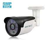 SV3C IP POE Camera Security Outdoor 5 Megapixels Super HD 2592x1944 H.265 Waterproof Cam Onvif IR Night Vision Motion Detection