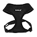 Puppia Soft Dog Harness No Choke Over-The-Head Triple Layered Breathable Mesh Adjustable Chest Belt and Quick-Release Buckle, Black, Medium
