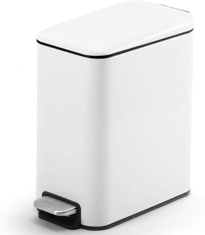 Acero inoxidable cubierto de basura rectangular Can Tipo de pie