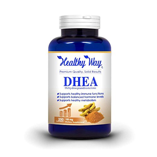 Pure DHEA (100mg 200 capsules Max Strength) Promotes Balanced Hormone Levels for Women & Men, Natural DHEA Suppilment Pills, Healthy Metabolism, Libio, Immune Function, &Energy Pure DHEA (100mg 200 capsules Max Strength) Promotes Balanced Hormone Levels for Women & Men, Natural DHEA Suppilment Pills, Healthy Metabolism, Libio, Immune Function, &Energy