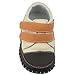 Orgrimmar Baby Boys Girls First Walkers Soft Sole Leather Baby Shoes (Size L, Beige and Orange