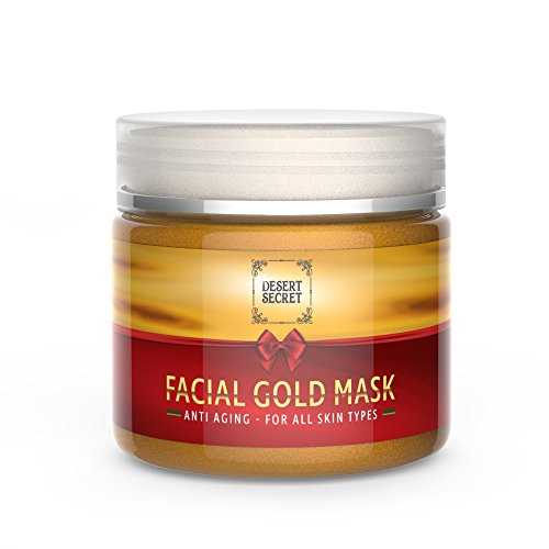 Anti Aging Gold Mask for Face & Neck | Luxury Firming Treatment Reduces Wrinkles | Powerful Formula For Tightening, Lifting, Brightening, Cleansing & Moisturizing | 5.29 oz/150 grams |by Desert Secret