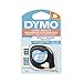 DYMO 91331 LetraTag Labeling Tape for LetraTag Label Makers, Black Print on White Plastic Tape, 1/2'' W x 13' L, 1 Roll primary