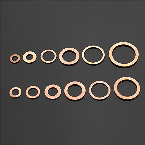 QOJA 280pcs m5-m20 solid copper washer set for tap plumbing garage - Thumbnail 3