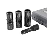 ARES 70056 - 1/2-Inch 4-Piece Flip Lug Socket Set