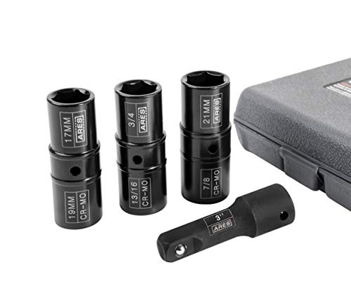 ARES 70056 - 1/2-Inch 4-Piece Flip Lug Socket Set